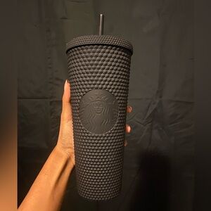 Black studded Starbucks tumbler